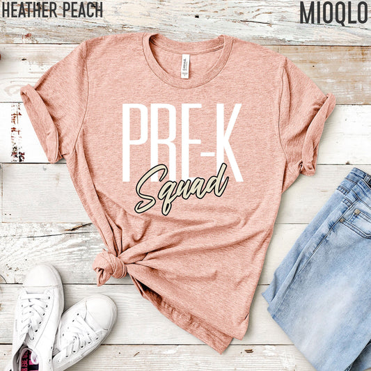 Teacher Pre-K Squad Shirt, Unisex Comfy Teacher Tee, Teacher Team Crew Top, Teacher Appreciation Comfort Tee, Grade Level Tank, Cute Teacher