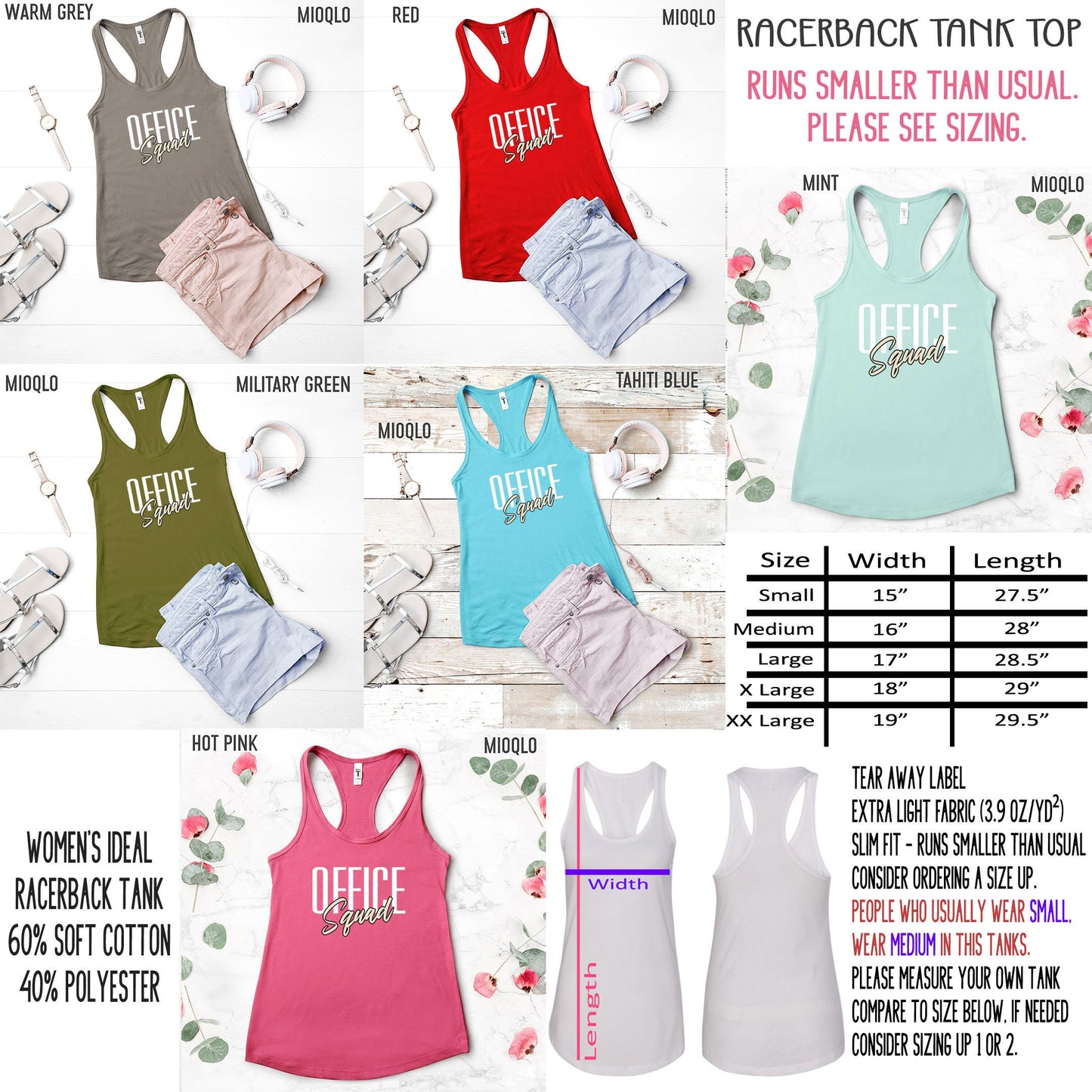 Office Squad T-shirt, Matching Office Staff Tee, Secretary Staff Admin Administrative Tank, Unisex Comfy Clothing For Summer, School Office