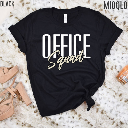 Office Squad T-shirt, Matching Office Staff Tee, Secretary Staff Admin Administrative Tank, Unisex Comfy Clothing For Summer, School Office