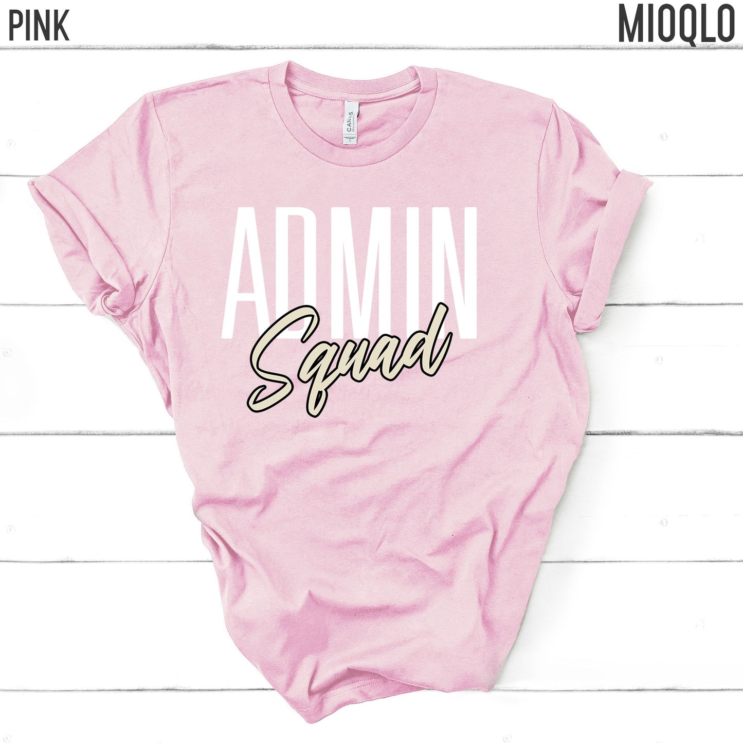 Admin Squad T-shirt, Matching Office Staff Tee, Secretary Staff Office Administrative Tank, Unisex Comfy Clothing For Summer, School Office