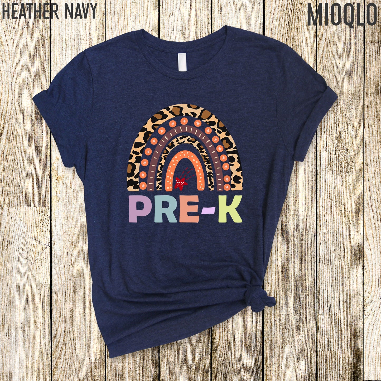 Pre-K Teacher Shirt, Preschool Teacher, Rainbow Leopard Elementary Kinder Children, Teacher Appreciation, Teacher Gift Little Grader Squad