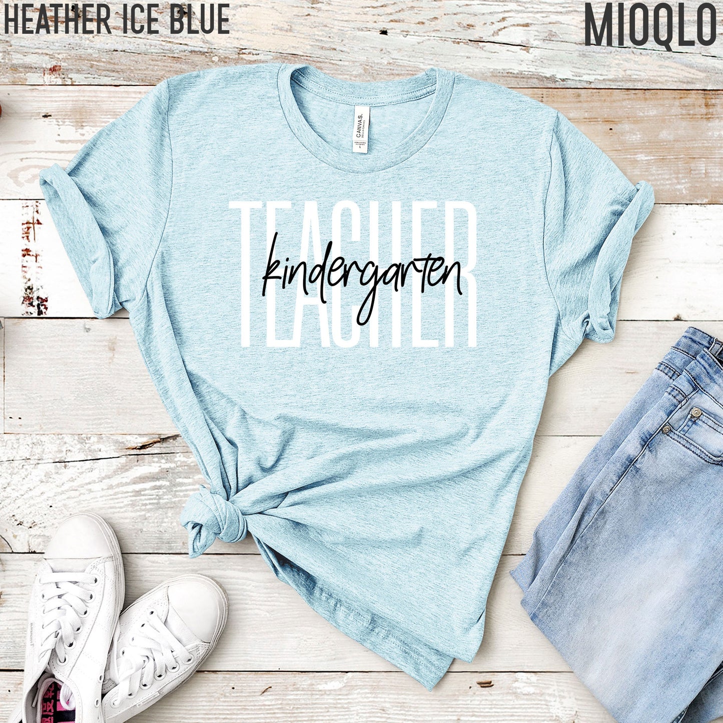 Kindergarten Teacher Shirt, Kinder Teacher Team, Cute Teacher Tee, 2021 Grade Level, Little Kids Children Elementary Teach School Spirit Tee