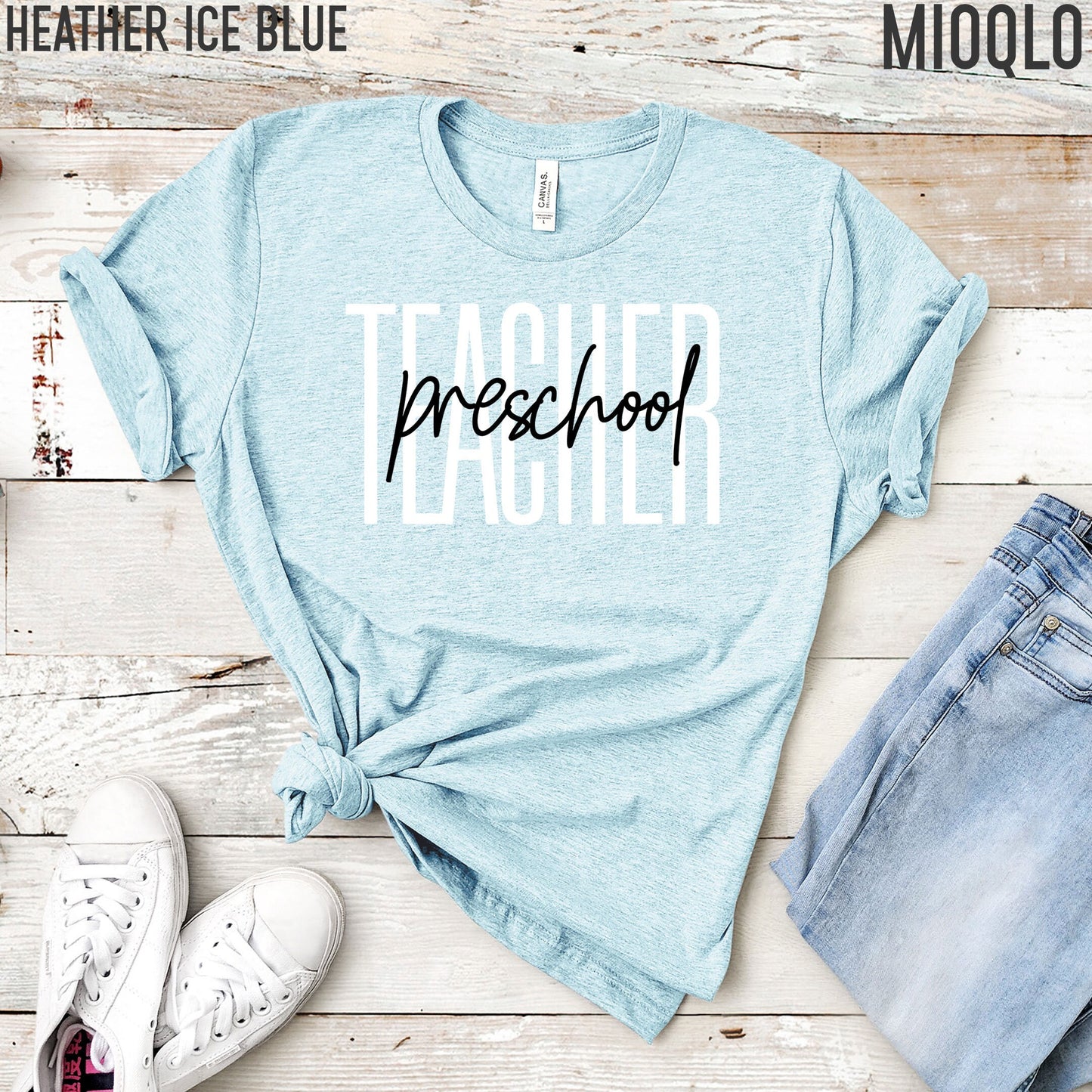 Preschool Teacher Shirt, Preschool Teacher Team, Cute Teacher Tee, 2021 Grade Level, ABC Children Kinder Elementary Teach School Spirit Tee