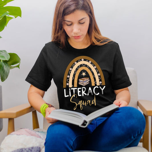 Literacy Squad Shirt, Literacy Coach, Reading Coach, Literacy Teacher Elementary School Tee, School Literacy Coach, Librarian, Library Shirt