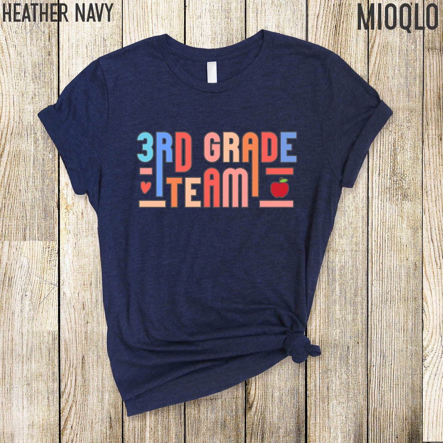 Third Grade Teacher Shirt, 3rd Grade Teacher TShirt, 3rd Grade Level Team Gift Rainbow Color Tee, Elementary Teach School Team Crew Squad