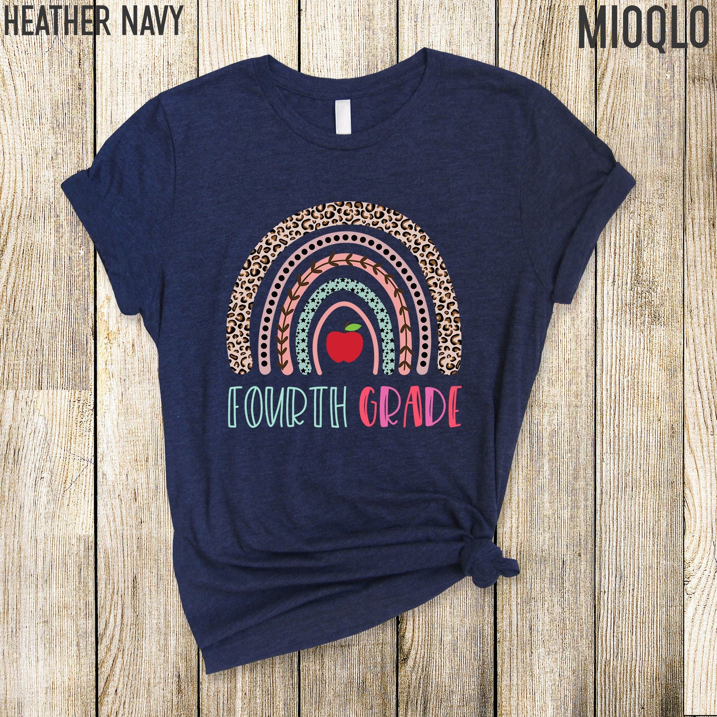 Second Grade Shirt, Custom Grade Teacher TShirt, Custom Grade Level Team Gift Rainbow Color Tee, Elementary Teach School Team Crew Squad Tee