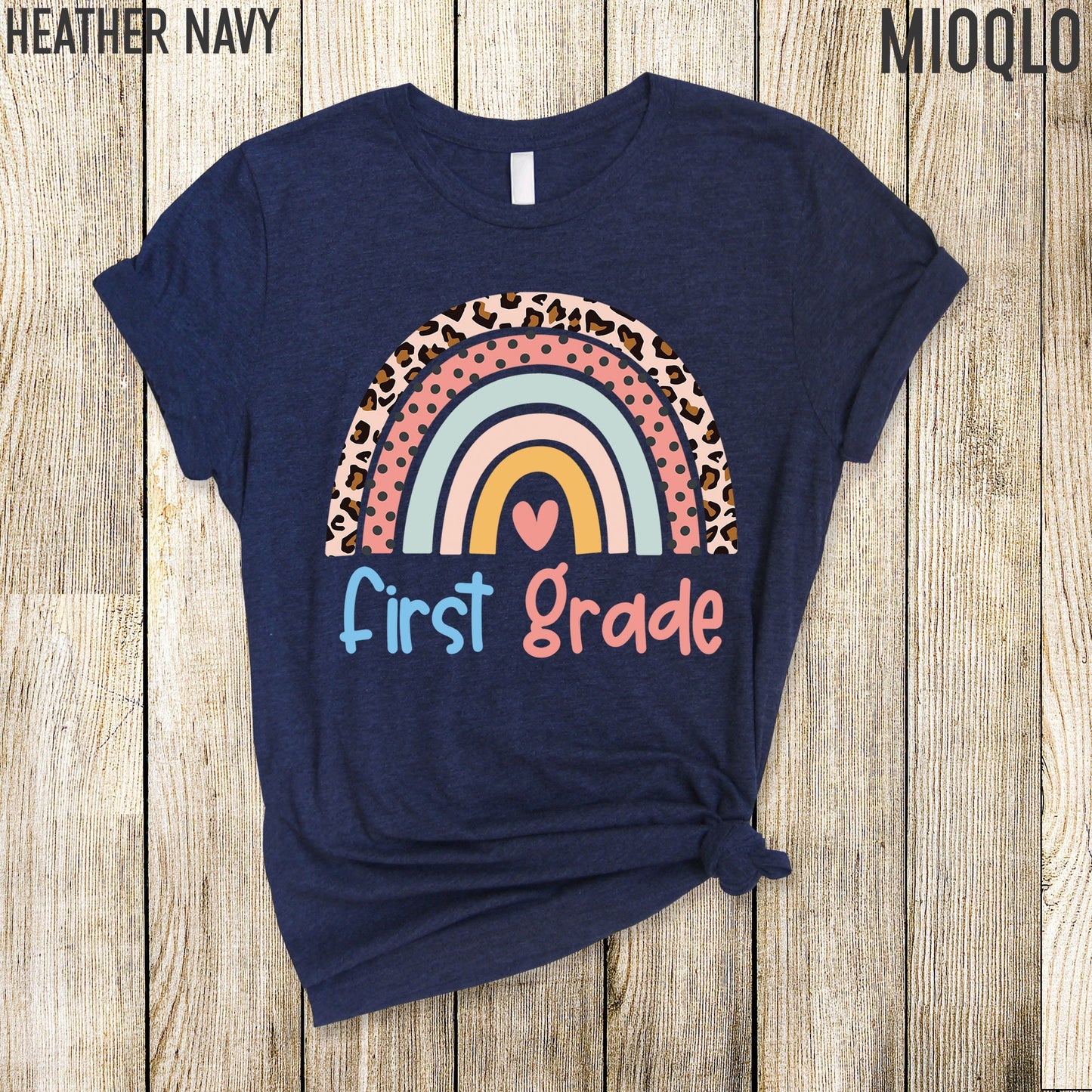 Custom Grade Teacher T-shirt, Third Grade Shirt, Custom School Counselor Team Gift Rainbow Color Tee, Elementary School Team Crew Squad Tee