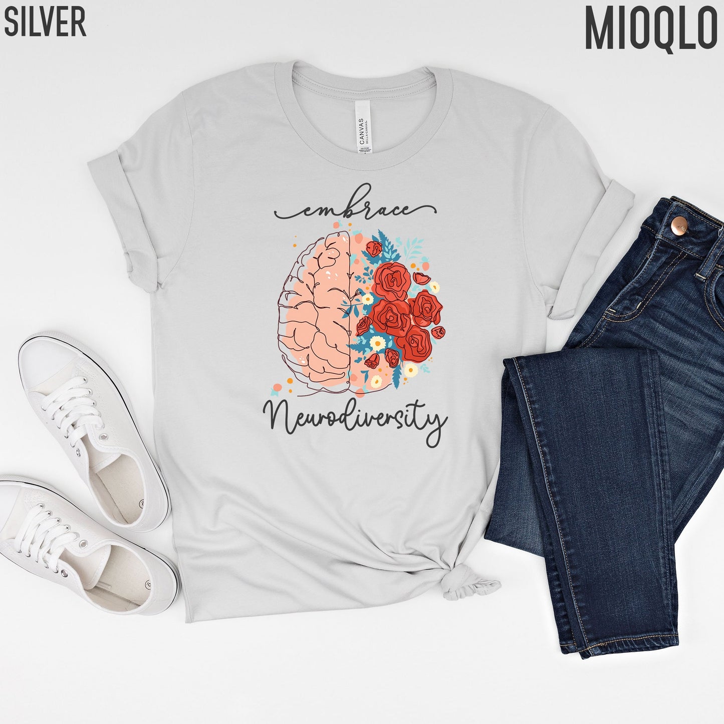 Embrace Neurodiversity Shirt, The Future Is Inclusive Dyslexia Awareness Month, Autism Awareness, Dyslexia Crewneck T-Shirt