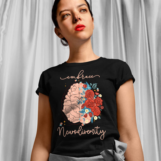 Embrace Neurodiversity Shirt, The Future Is Inclusive Dyslexia Awareness Month, Autism Awareness, Dyslexia Crewneck T-Shirt