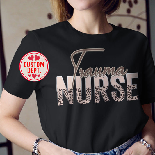 Trauma Nurse Shirt, Leopard Cheetah Boho Trauma Team Squad Crew Sweater, Future Medical Student Sweatshirt, RN Thank You Nurse Graduation