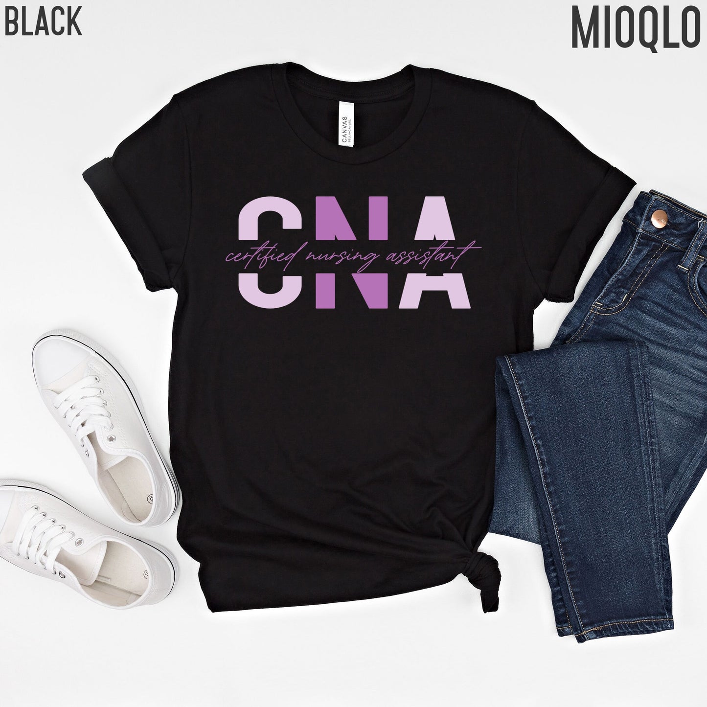 CNA Nurse Tee, Certified Nursing Assistant Aide Undergraduate, New Nurse Graduation Future Nurse Life Gift Tee, Fall Summer Pastel Pink Tee
