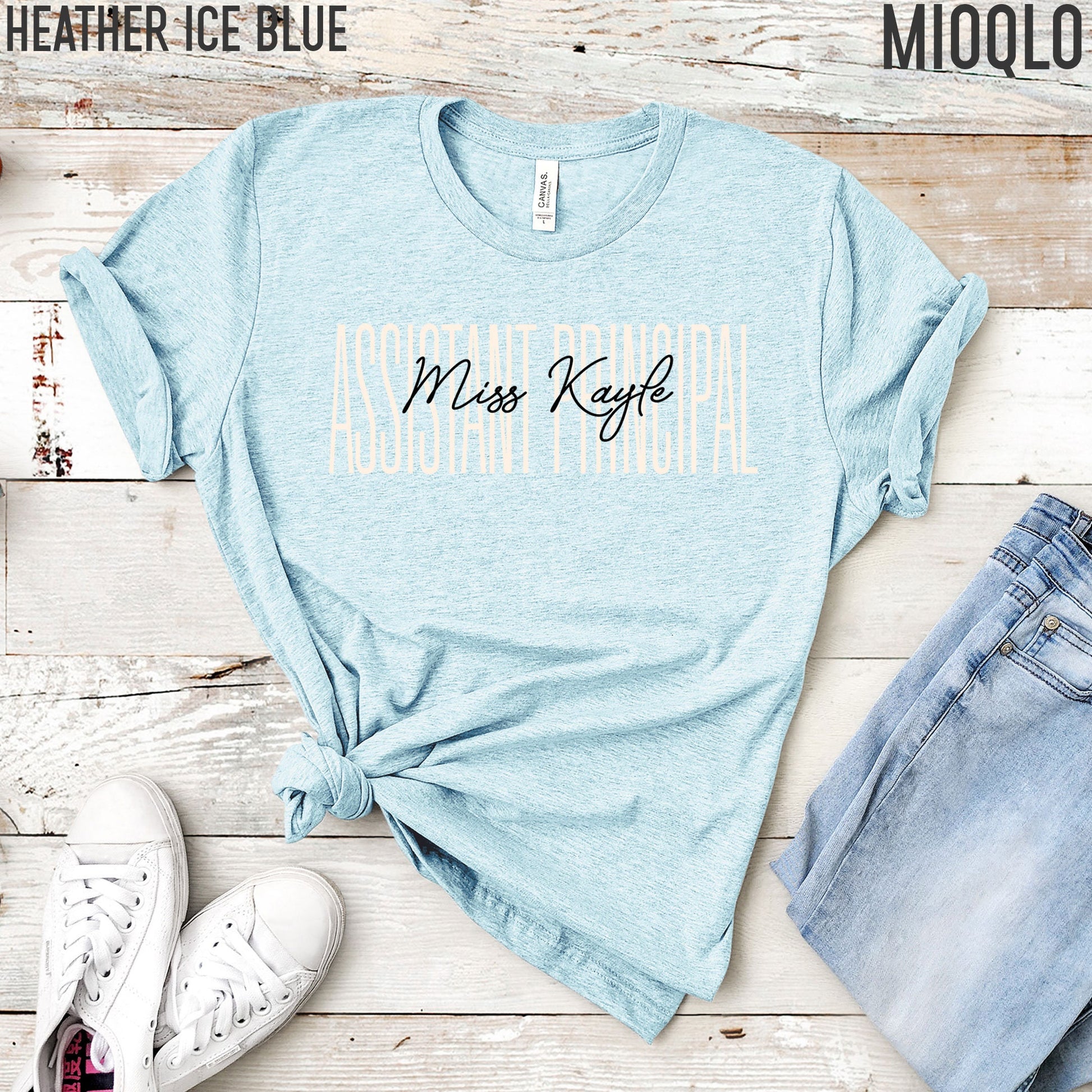 Custom Names Assistant School Principal Shirt, Assistant Principal Gifts, Teacher Assistant Director Lead Comfy Principal Team Birthday Tee