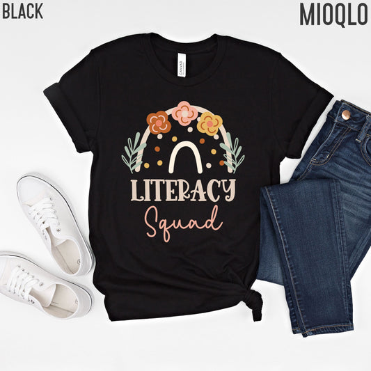Literacy Squad Shirt, Literacy Coach, Reading Coach, Literacy Teacher Elementary School Tee, School Literacy Coach, Librarian, Library Shirt