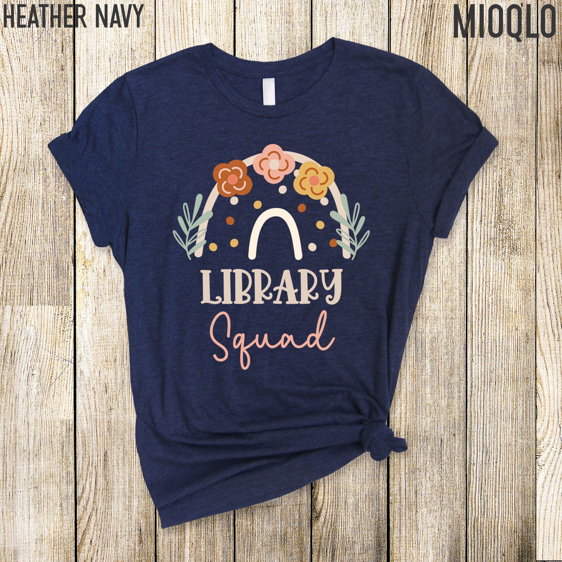 Librarian Shirt, School Library Squad, Library Shirt, Librarian Shirts for Women, Reading Teacher Shirt Rainbow Reading Coach Specialist Tee