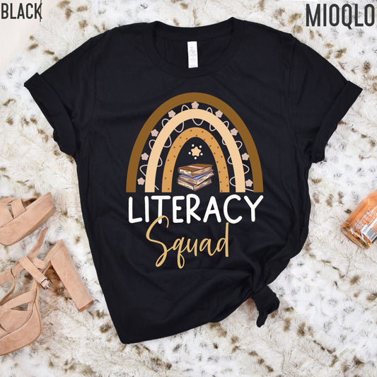 Literacy Squad Shirt, Literacy Coach, Reading Coach, Literacy Teacher Elementary School Tee, School Literacy Coach, Librarian, Library Shirt