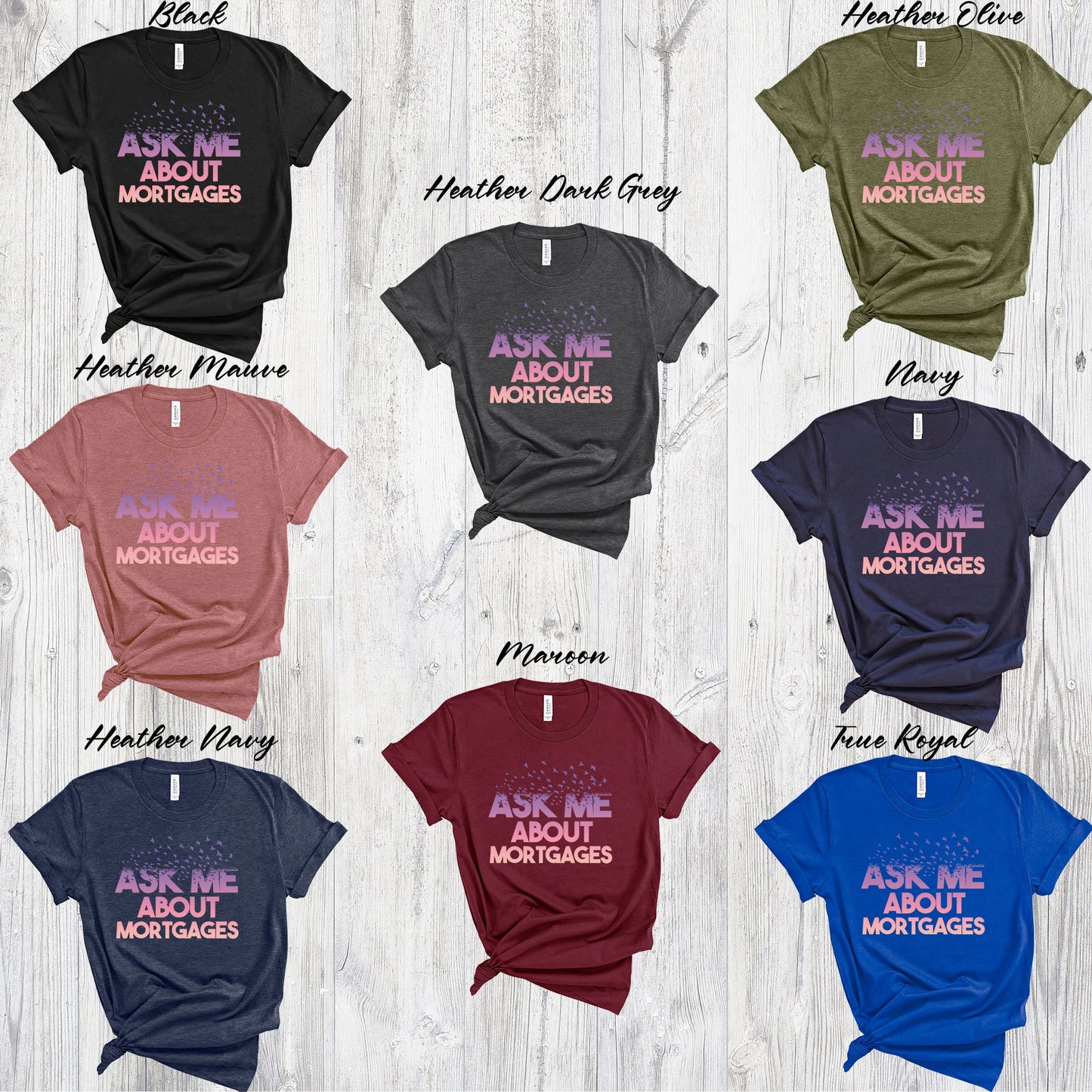 Real Estate Shirt, Realtor Tee, Ask Me About Mortgages, Mortgage Sweatshirt, Loan Officer, Butterfly Professional, Real Estate Closing Gifts