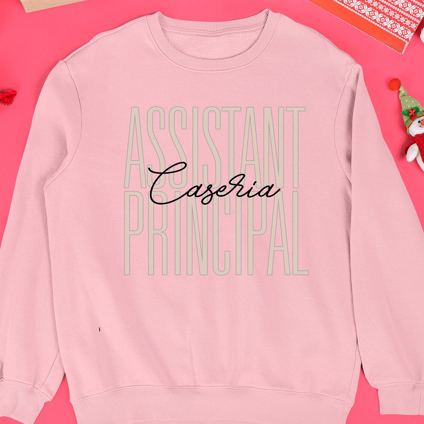 Custom Names School Assistant Principal Sweatshirt, Assistant Principal Gifts Teacher Appreciation Gift Sweater Principal Team Fall Bday Tee