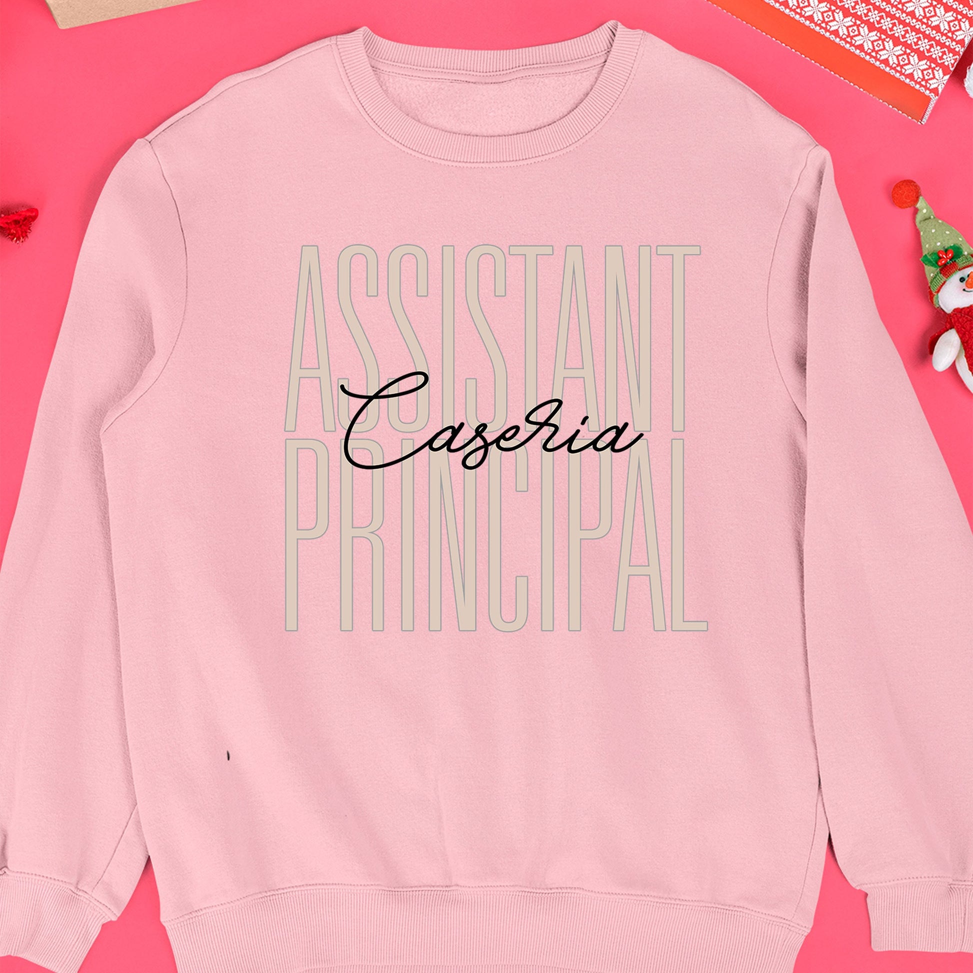 Custom Names School Assistant Principal Sweatshirt, Assistant Principal Gifts Teacher Appreciation Gift Sweater Principal Team Fall Bday Tee