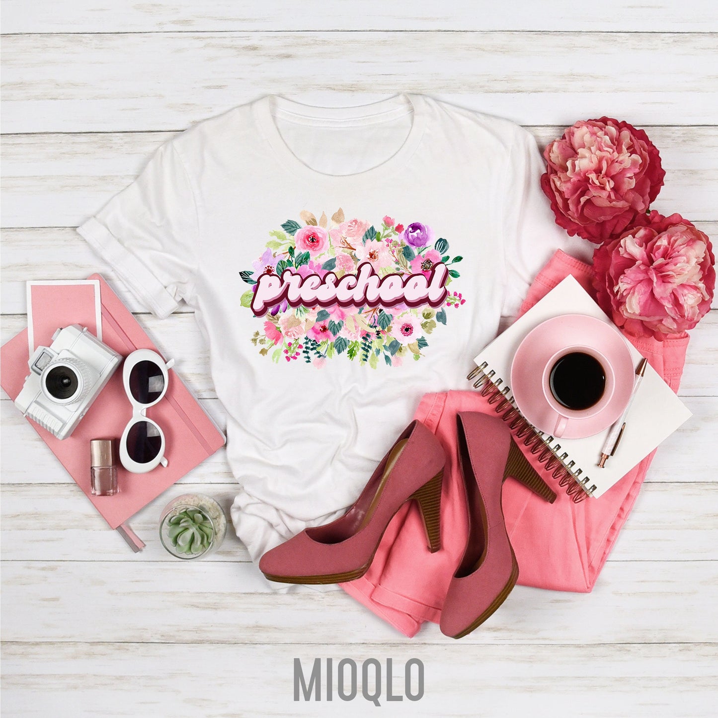 Preschool Teacher Shirt, Preschool Teacher, Floral Flower Elementary Kinder Children Teacher Gifts, Teacher Appreciation, New Teacher Gift