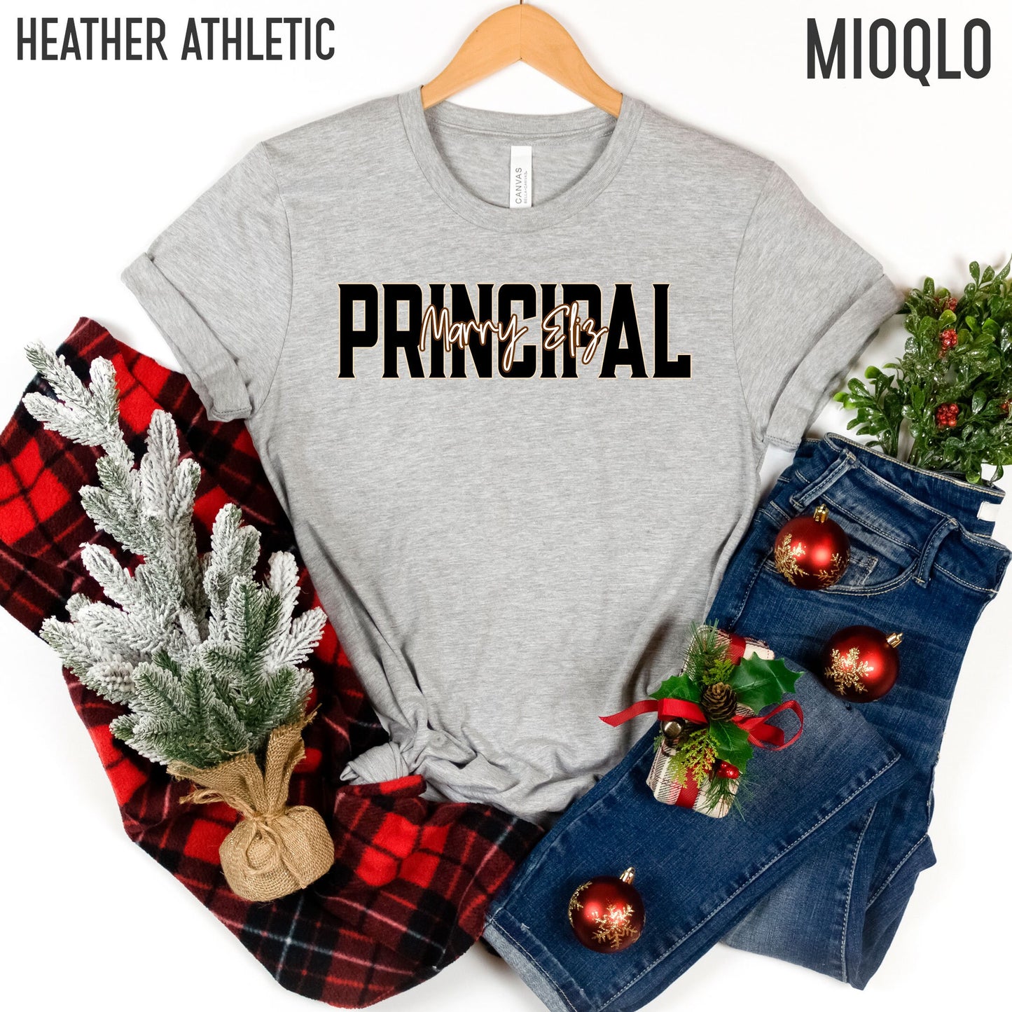 Custom Names School Principal Shirt, Assistant Principal Gifts, Teacher Appreciation Gift Director Lead, Principal Team Tee Christmas Party