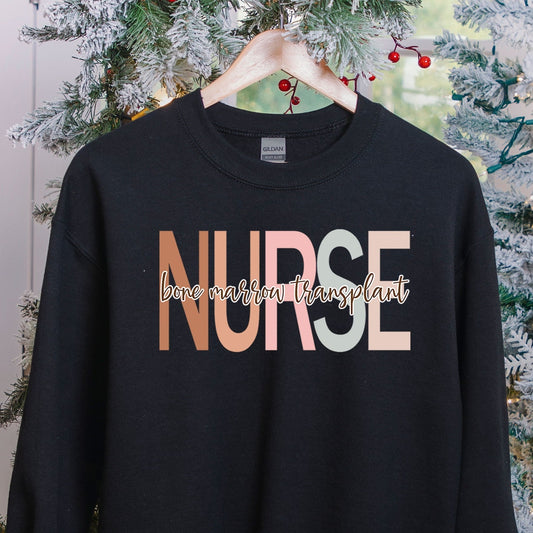 Bone Marrow Transplant Nurse Bohemian Fall Sweatshirt BMT Admin Staff Office ER Hospital Sweater Undergrad Graduation Gift Christmas Boho