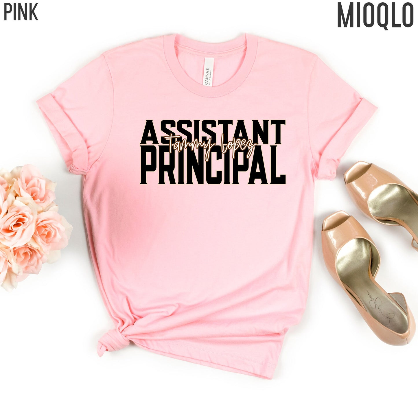 Custom Names School Principal Shirt, Assistant Principal Gifts, Teacher Appreciation Gift Director Lead, Principal Team Tee Christmas Party