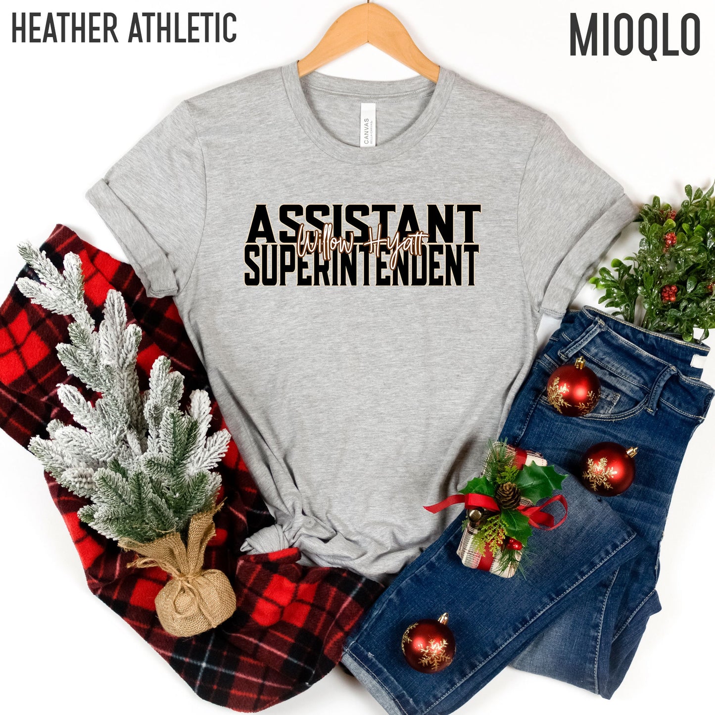 Custom Names Superintendent Shirt, Assistant Superintendent Gifts, Principal Appreciation Gift Director Lead, Principal Team Christmas Party
