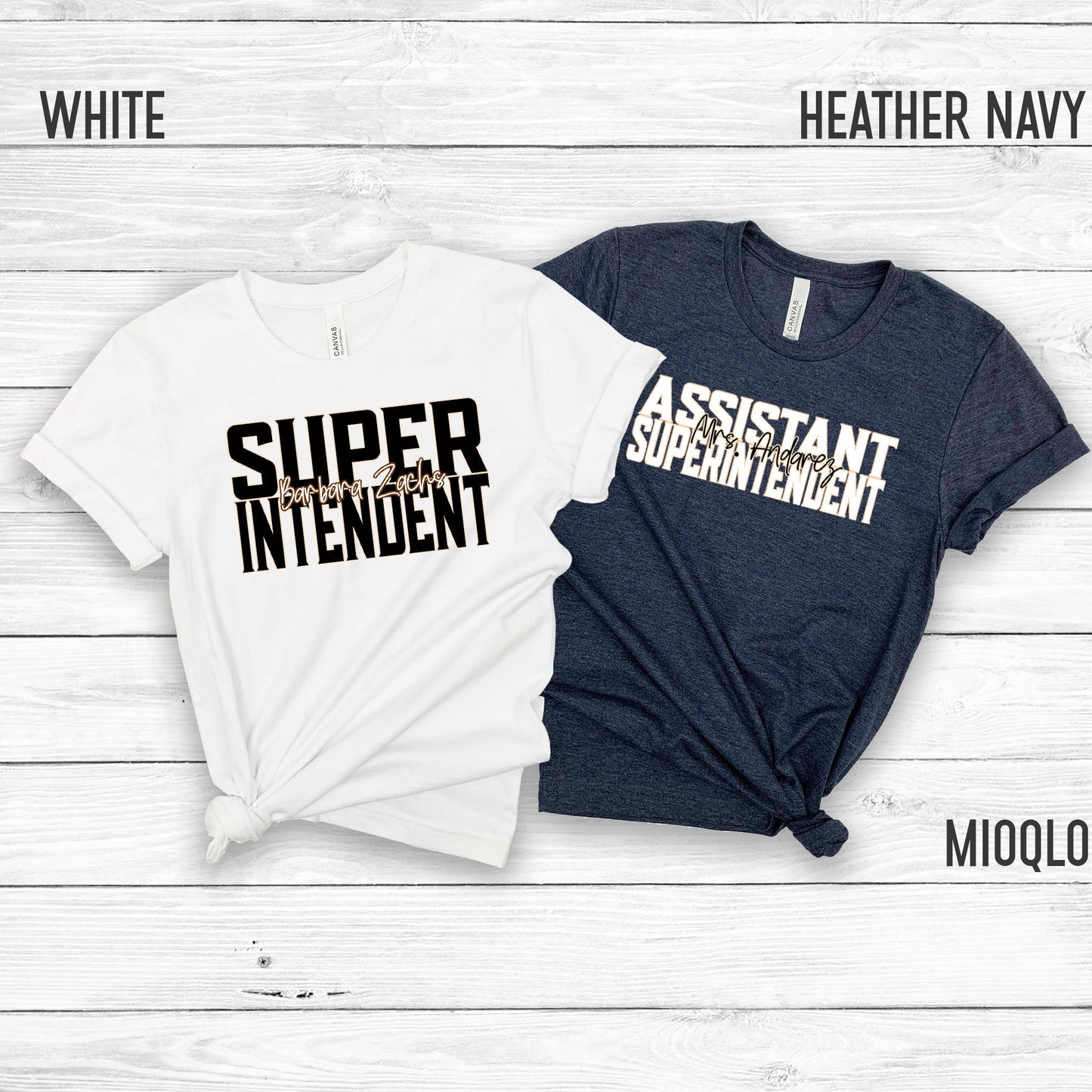 Custom Names Superintendent Shirt, Assistant Superintendent Gifts, Principal Appreciation Gift Director Lead, Principal Team Christmas Party