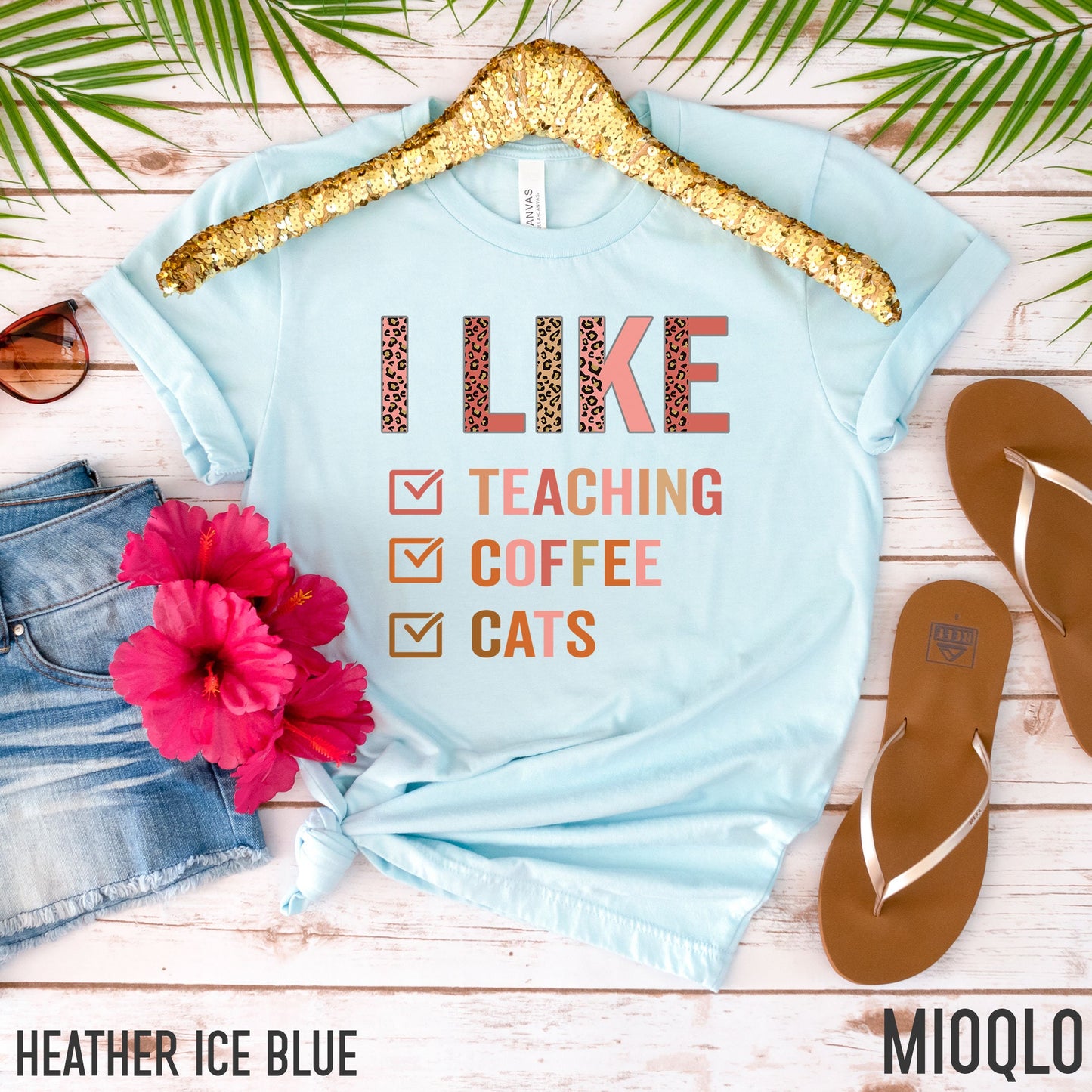 Custom Check Marks Lists Tee, I Like Teaching Coffee Cats Shirt, Cat Lover Shirt, Funny Cat Teacher Mom Shirt, Cat Lover Birthday Bday Gift