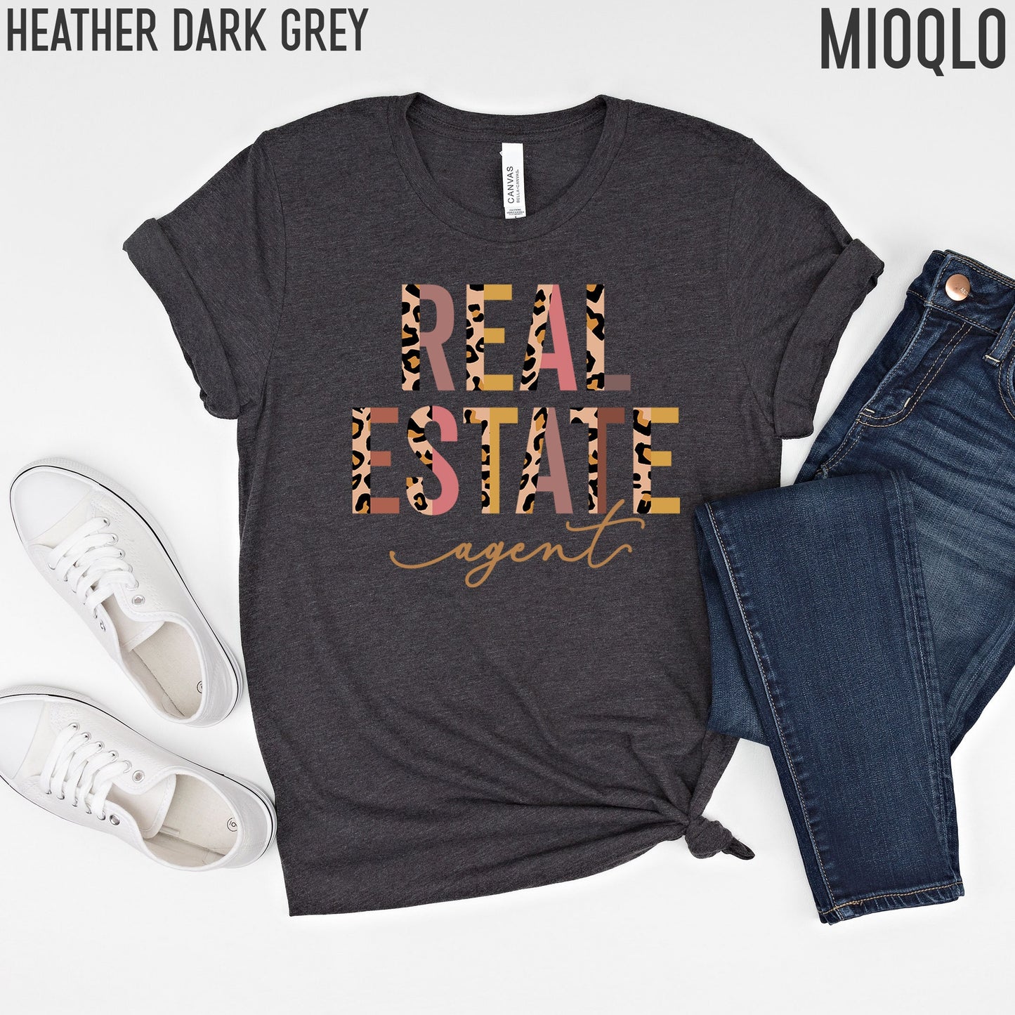 Real Estate Agent Shirt, Valentines Day Real Estate Closing Gift, Leopard Print Realtor Mom TShirt, Wife Real Estate Agent New Homeowner Tee