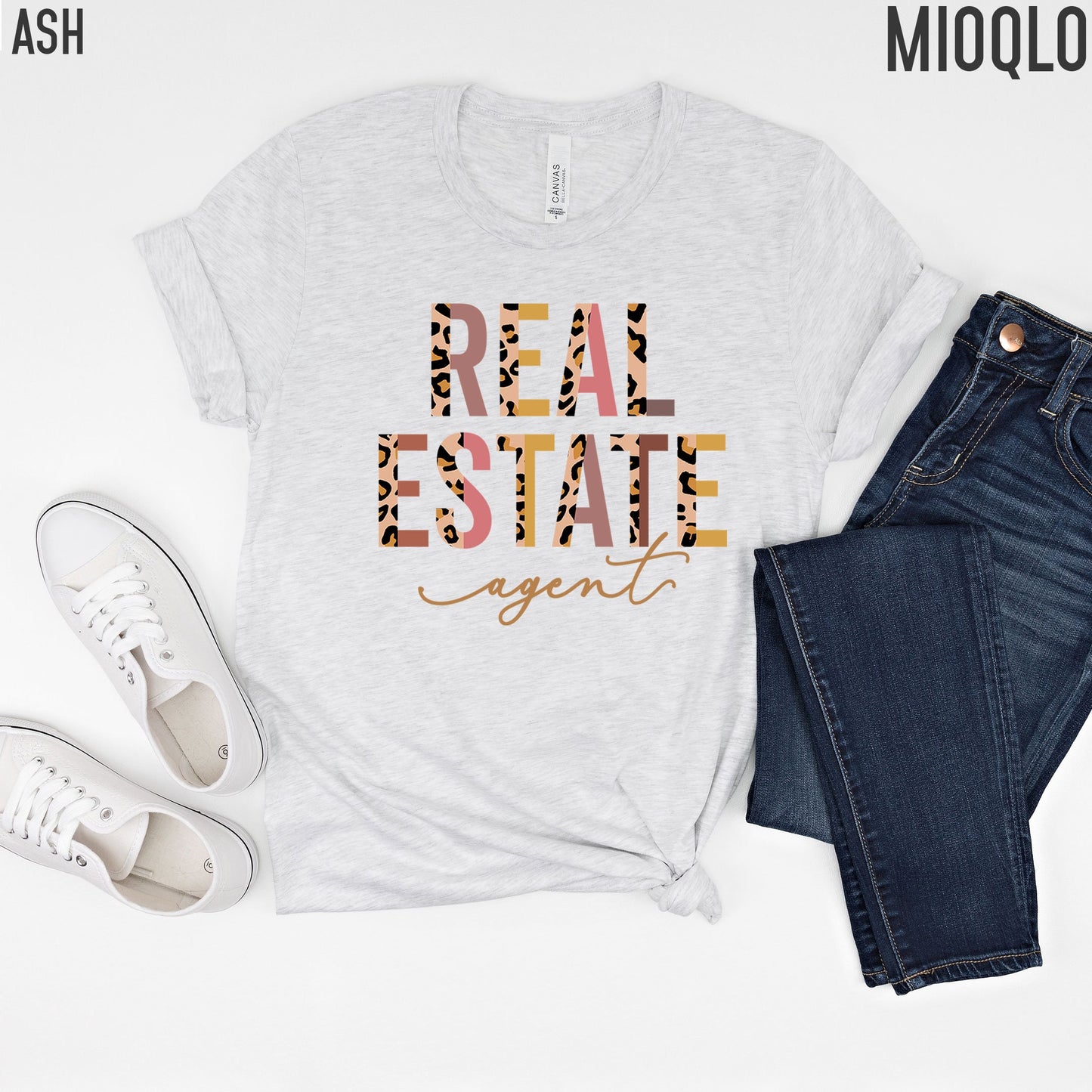 Real Estate Agent Shirt, Valentines Day Real Estate Closing Gift, Leopard Print Realtor Mom TShirt, Wife Real Estate Agent New Homeowner Tee