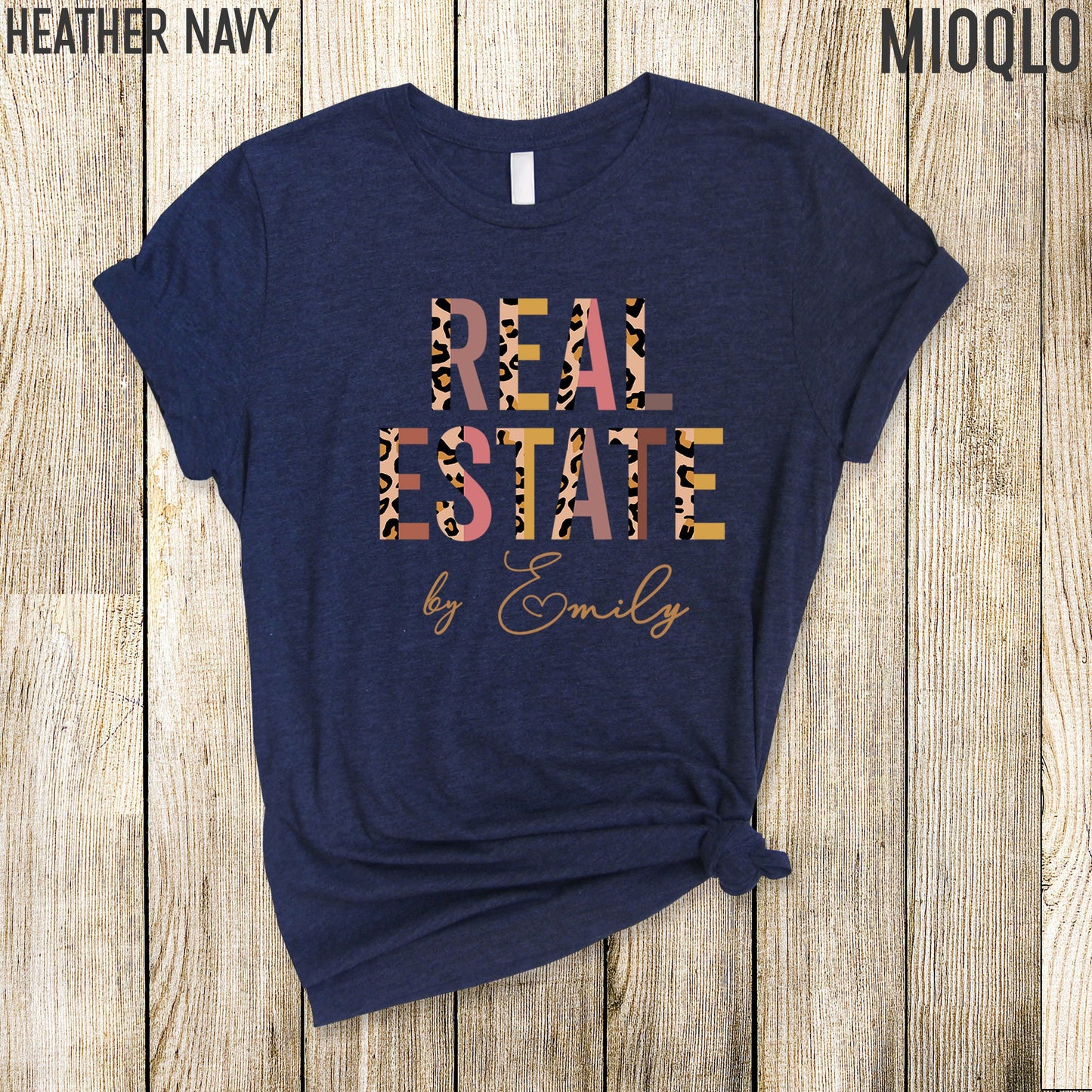 Custom Name Real Estate Shirt, Christmas Home Closing Gift, Xmas Wife Leopard Print Realtor Sold By TShirt, Real Estate Self Advertisement