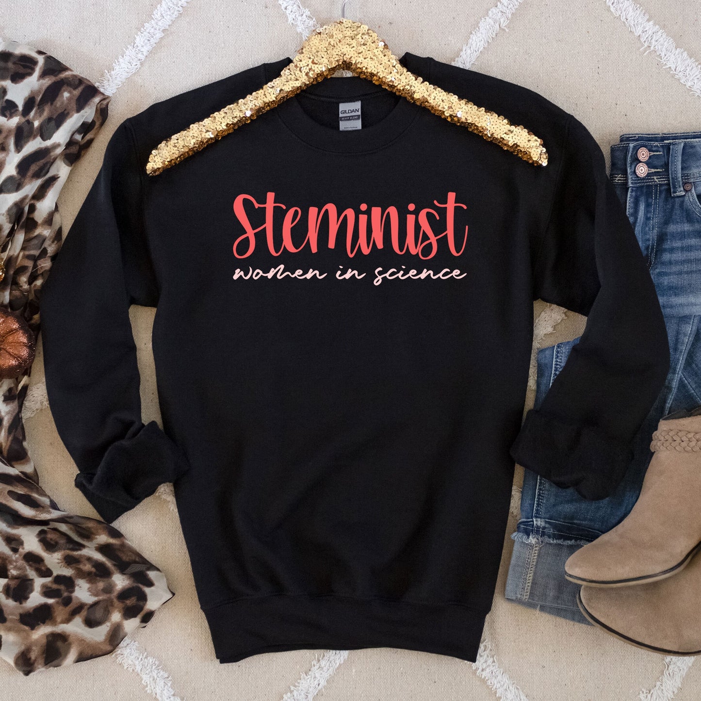 Steminist Sweatshirt, Gift for Women in Science, Stem Woman Sweater, Stem Student Gift, Science Crewneck, Technology, Engineering Sweater