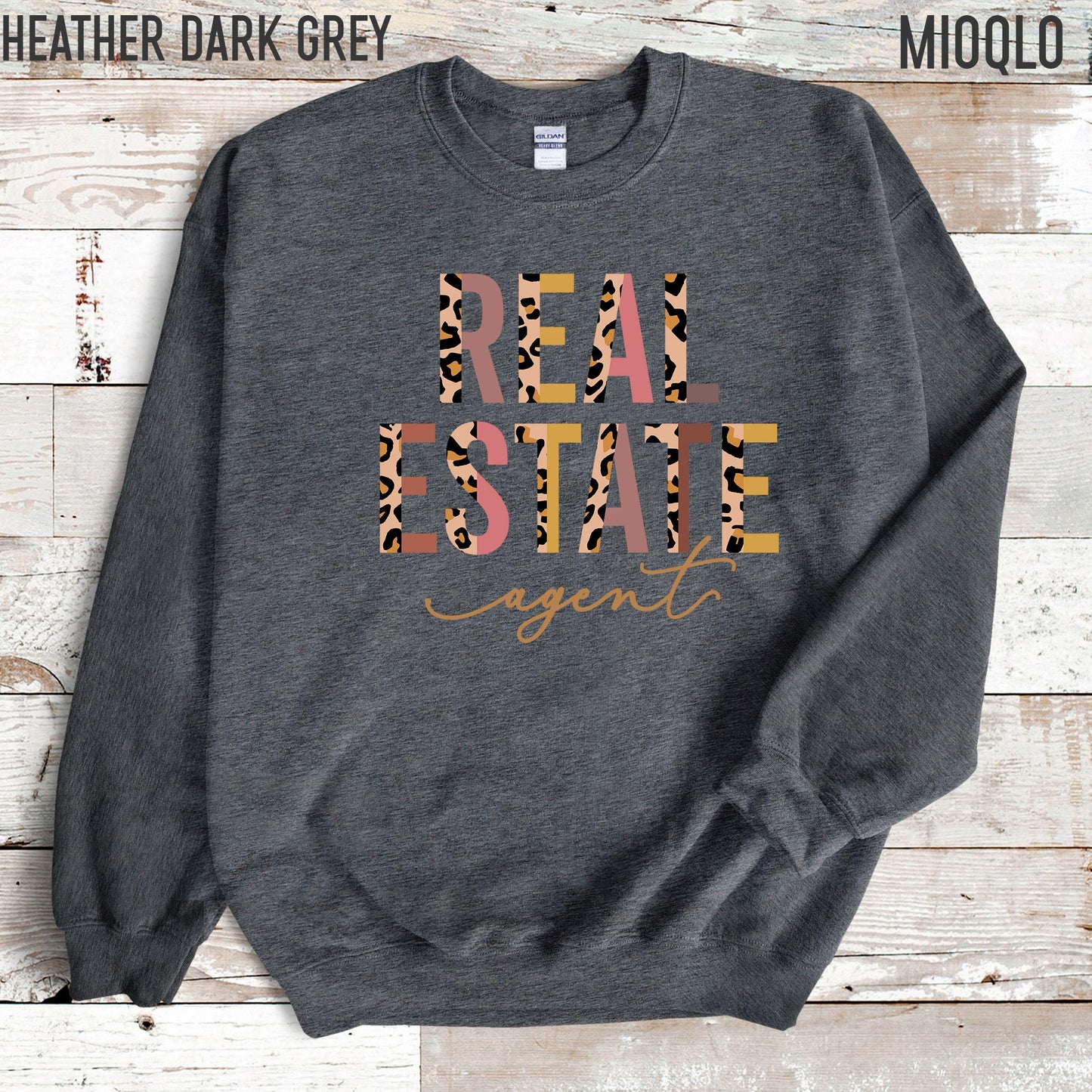 Real Estate Agent Sweatshirt, Valentines Day Real Estate Sweater Gift, Leopard Print Realtor Mom Sweatshirt, Aunt Real Estate Agent Closing