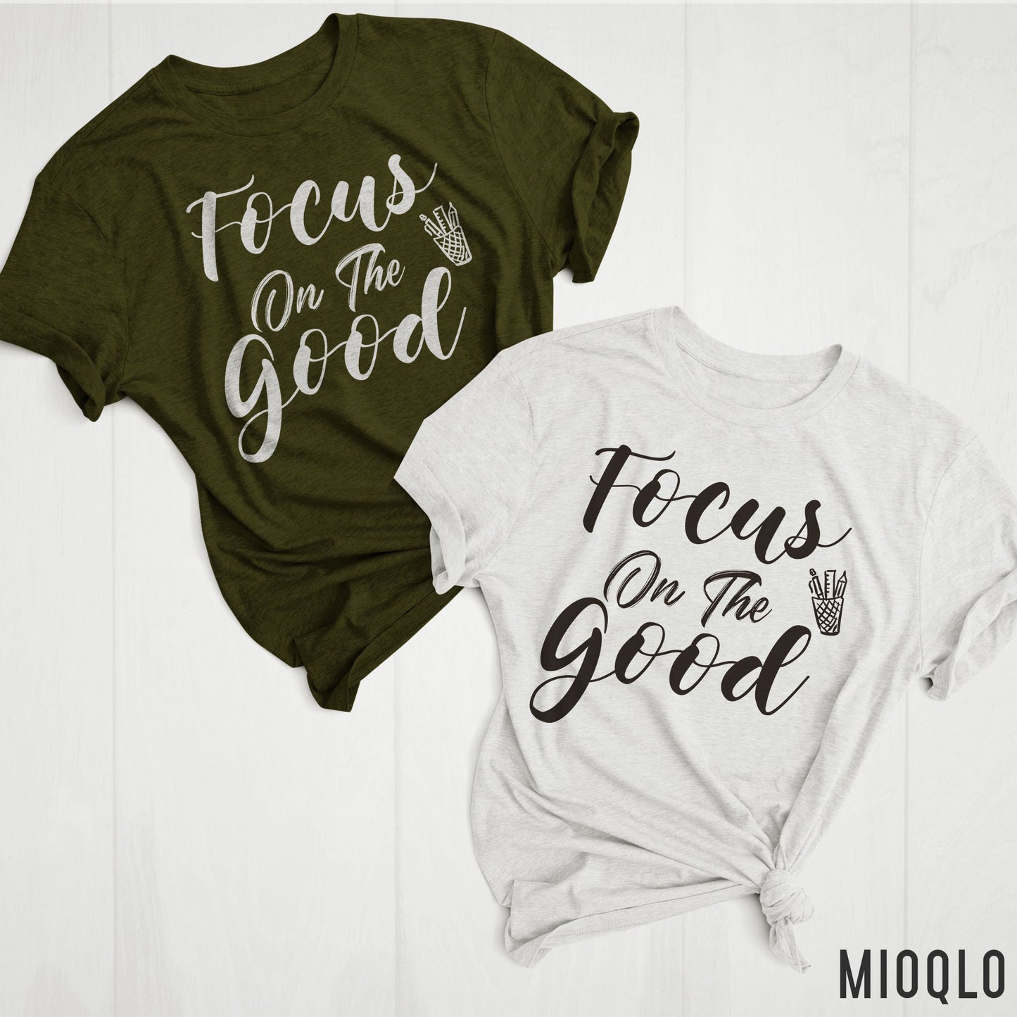 Focus On The Good Shirt, Women Inspirational Shirt, Graphic Tee, Motivational Christmas Teacher Shirt, 100th Day Of School Teacher Gift Tee