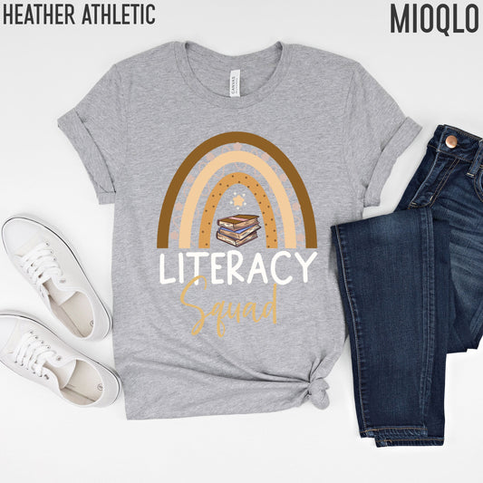 Literacy Teacher Elementary School Tee, Literacy Squad Shirt, Literacy Coach, Reading Coach, School Literacy Coach, Librarian, Library Shirt