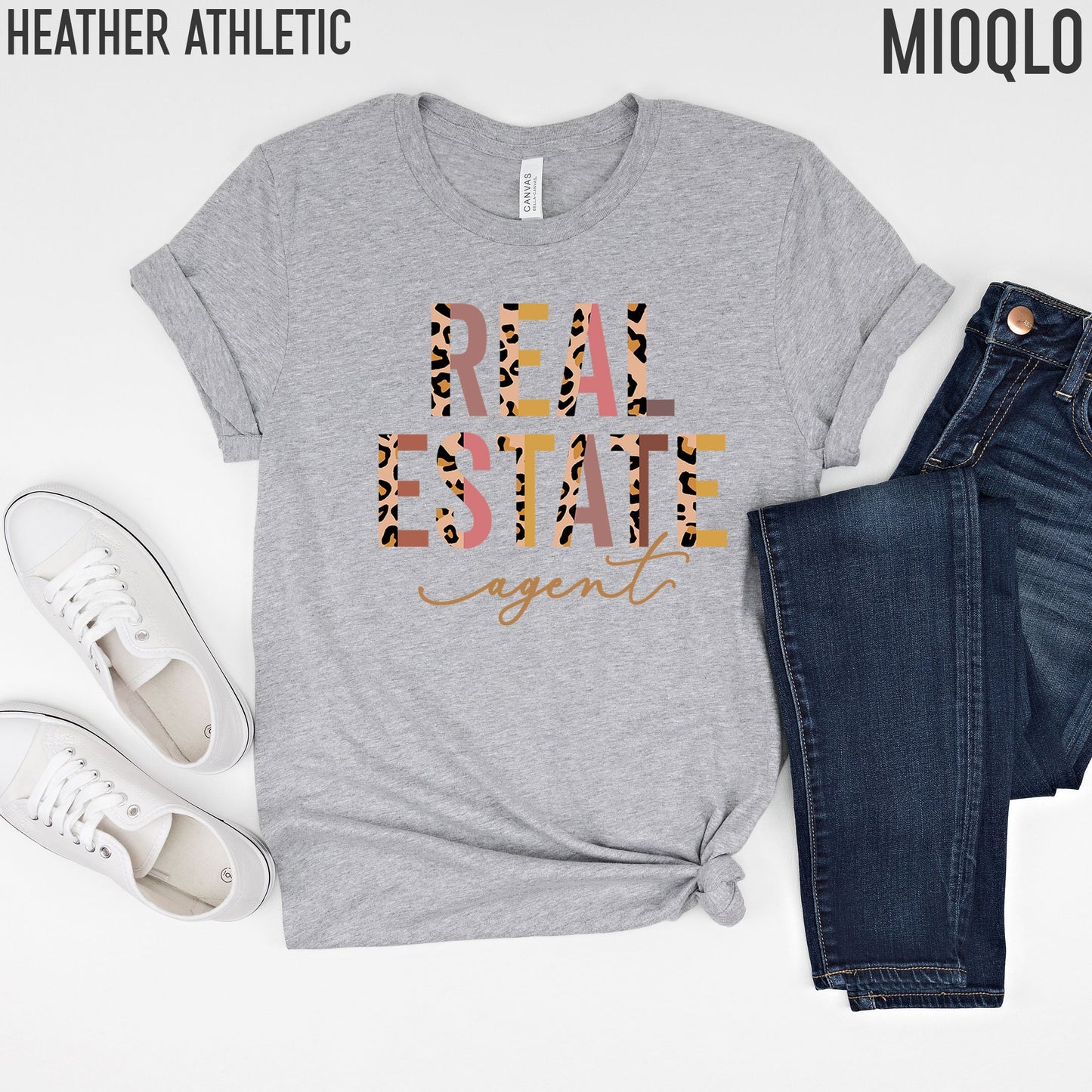 Real Estate Agent Shirt, Valentines Day Real Estate Closing Gift, Leopard Print Realtor Mom TShirt, Wife Real Estate Agent New Homeowner Tee