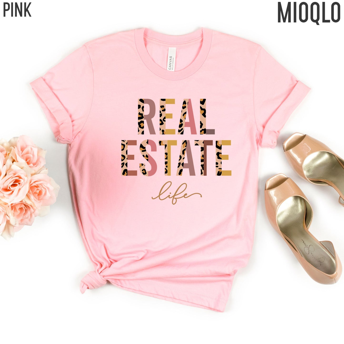 Real Estate Life Shirt, Valentines Day Real Estate Closing Gift, Leopard Print Realtor Mom TShirt, Wife Real Estate Agent, New Homeowner Tee