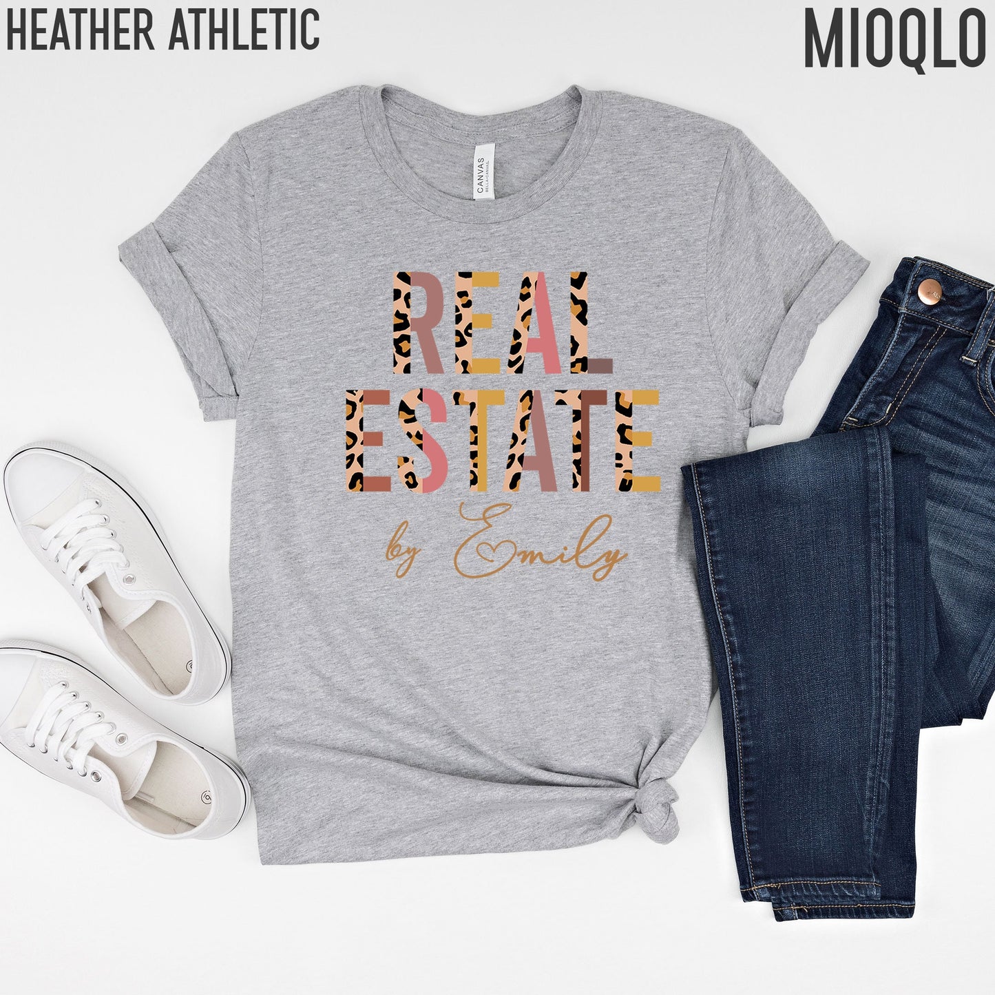 Custom Name Real Estate Shirt, Christmas Home Closing Gift, Xmas Wife Leopard Print Realtor Sold By TShirt, Real Estate Self Advertisement