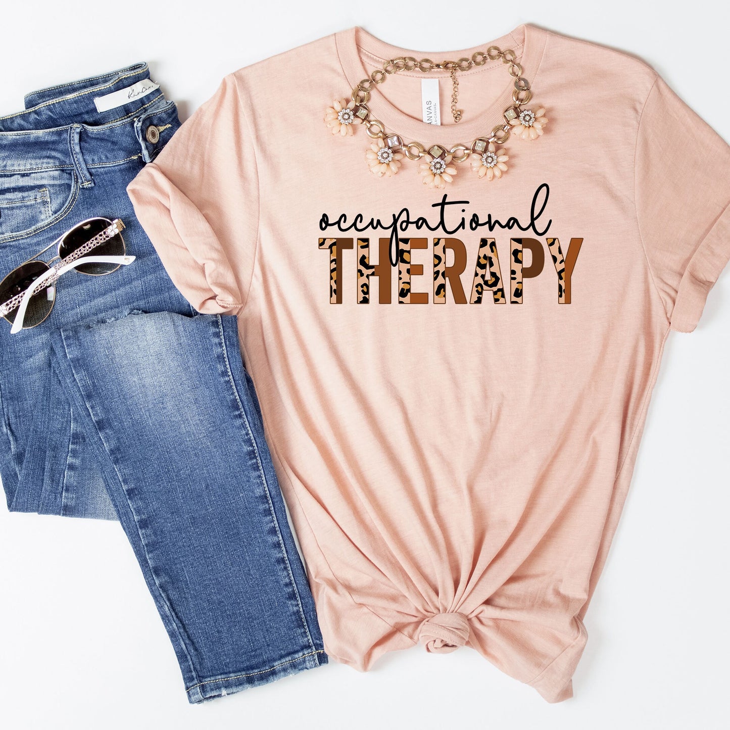 Occupational Therapy Shirt, OT Birthday Gift, Occupational Therapist Tee, Play Therapy Shirt, Special Education Teacher, SPED Team Leopard