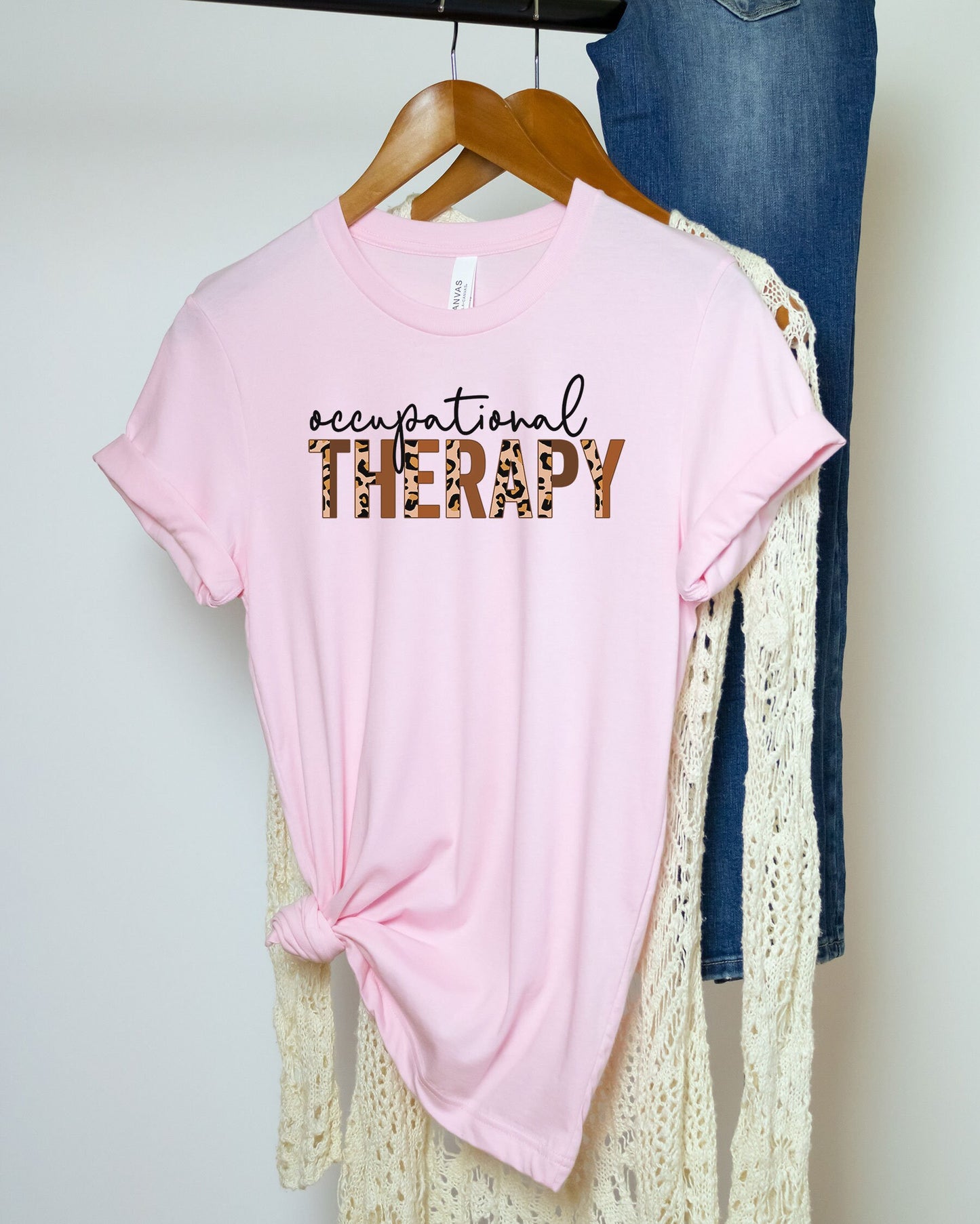 Occupational Therapy Shirt, OT Birthday Gift, Occupational Therapist Tee, Play Therapy Shirt, Special Education Teacher, SPED Team Leopard