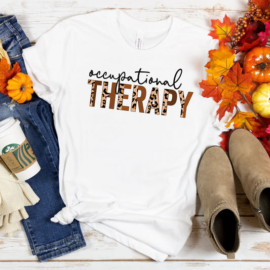 Occupational Therapy Shirt, OT Birthday Gift, Occupational Therapist Tee, Play Therapy Shirt, Special Education Teacher, SPED Team Leopard