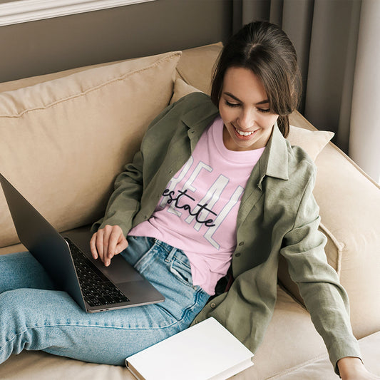 Real Estate Aesthetic Shirts Preppy Oversized T-shirt Realtor Broker Closing Gift Big Letter Unisex Plus Size Sold By Ask Me Mortgages Tee