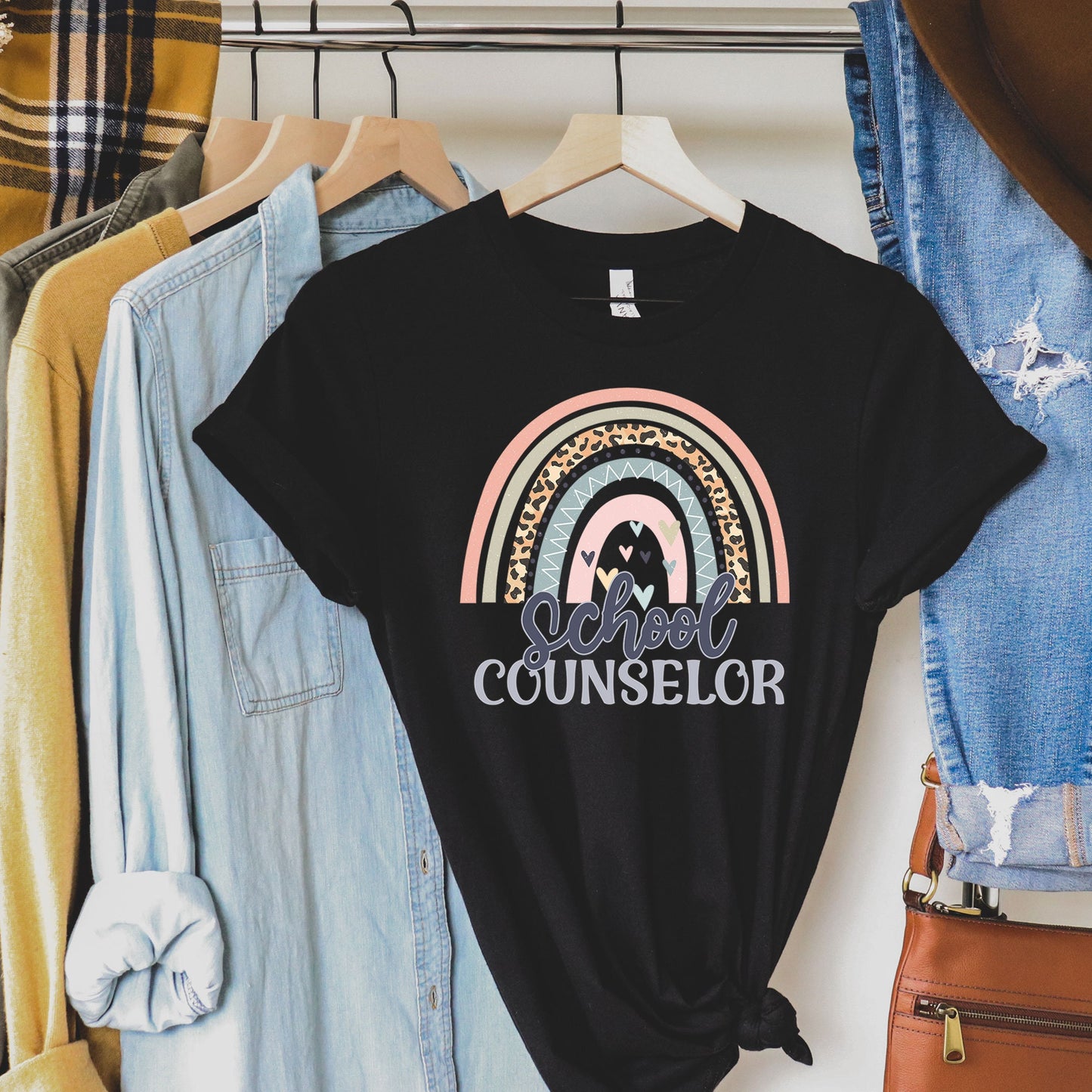 School Counselor Shirt, Rainbow Counselor Shirt, Guidance Counselor Tee Counseling Office, Counselor Birthday Gift, School Counselor T-Shirt