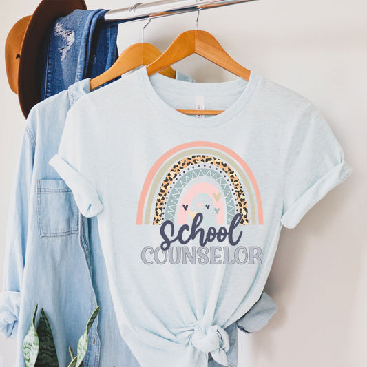 School Counselor Shirt, Rainbow Counselor Shirt, Guidance Counselor Tee Counseling Office, Counselor Birthday Gift, School Counselor T-Shirt