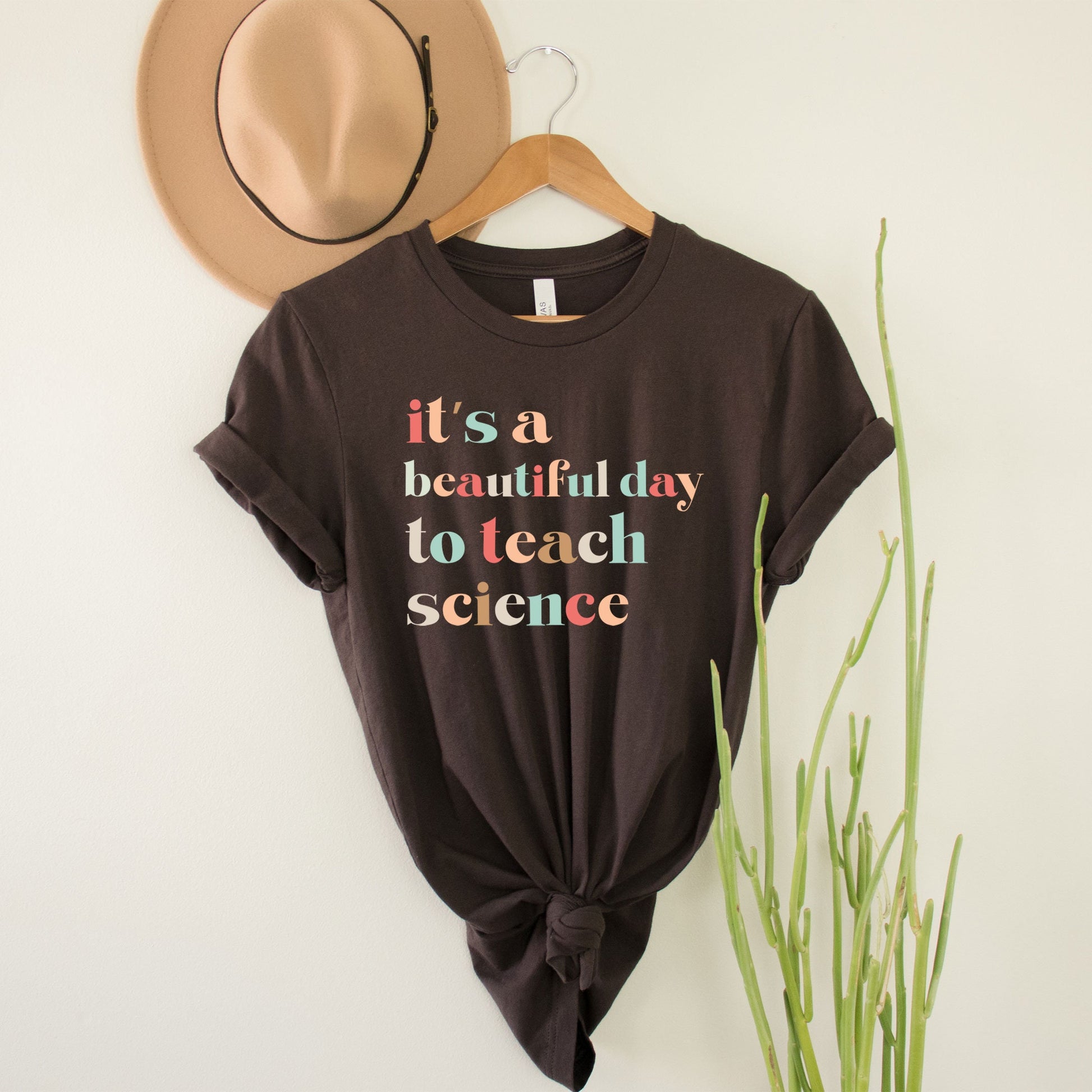 It's A Beautiful Day To Teach Science Shirt, Math Teachers Shirts Middle High School Teacher Gifts 5th Grade 10th Grade Speech Math Stem Tee