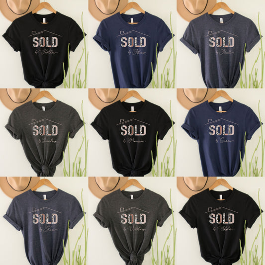 Custom Real Estate Shirt, Real Estate Marketing, Half Leopard Real Estate Shirt, Real Estate Closing Gift, Sold, Real Estate Life, Mortgage