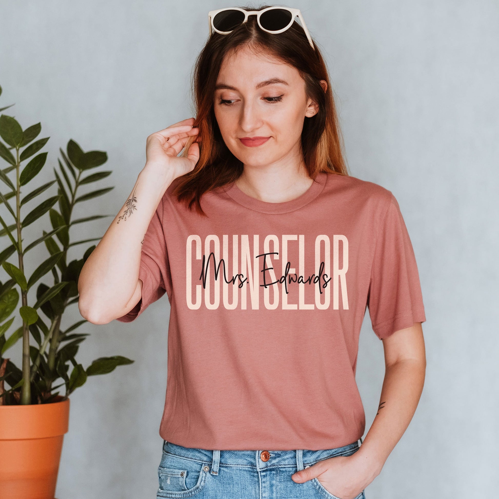 Custom School Counselor Shirt, Personalized Counselor Shirt, Guidance Counselor Name Tee Counseling Office, Academic Counselor Birthday Gift