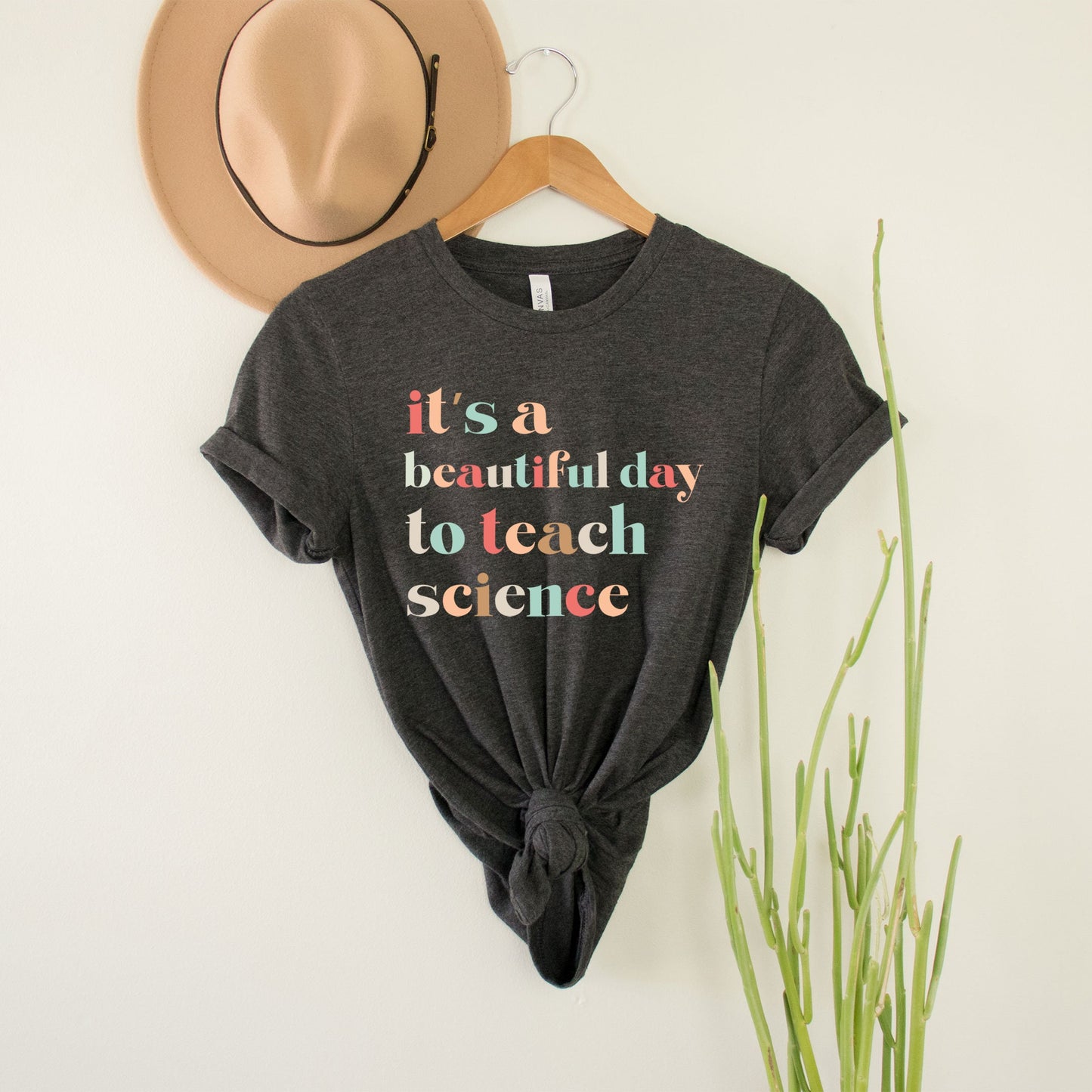 It's A Beautiful Day To Teach Science Shirt, Math Teachers Shirts Middle High School Teacher Gifts 5th Grade 10th Grade Speech Math Stem Tee