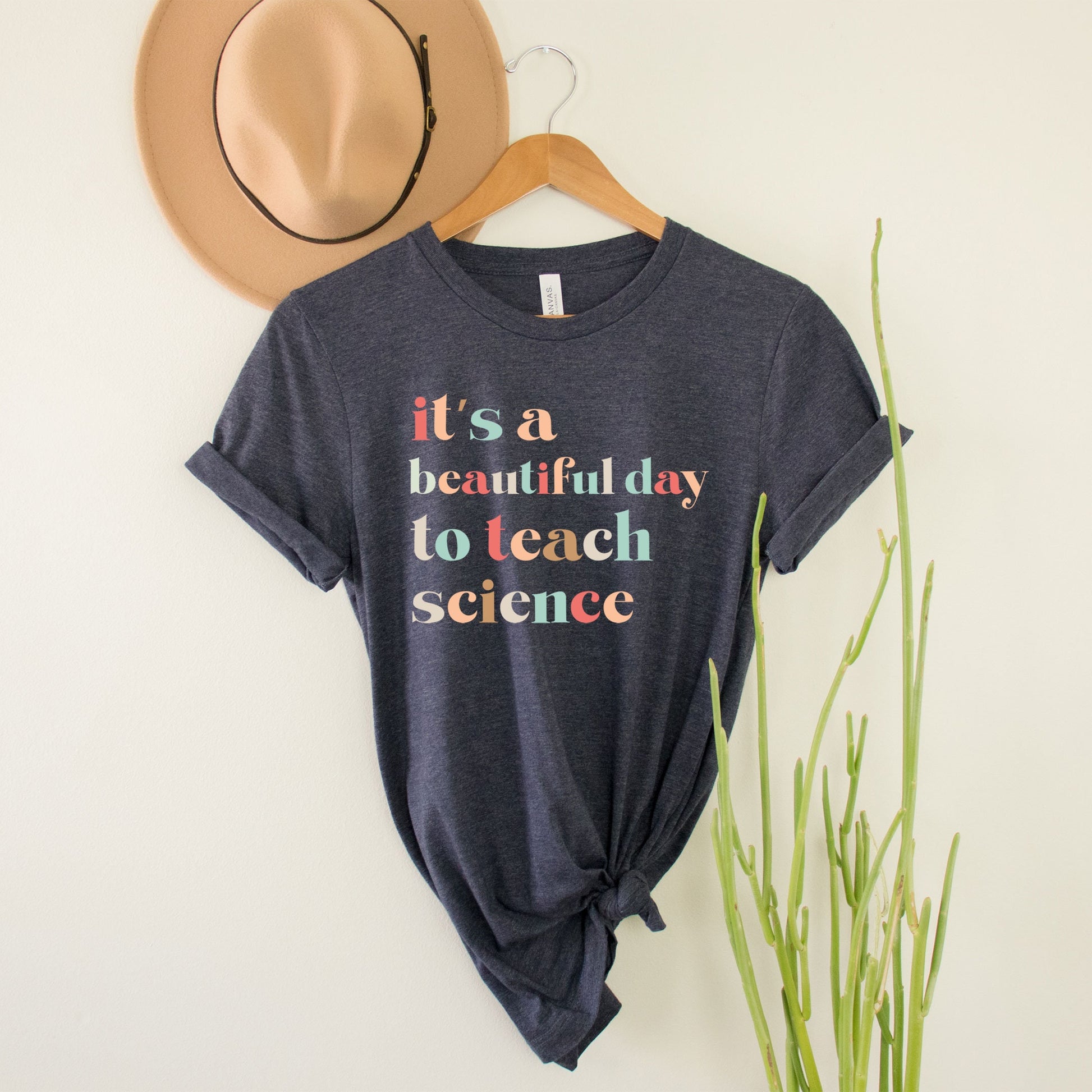 It's A Beautiful Day To Teach Science Shirt, Math Teachers Shirts Middle High School Teacher Gifts 5th Grade 10th Grade Speech Math Stem Tee